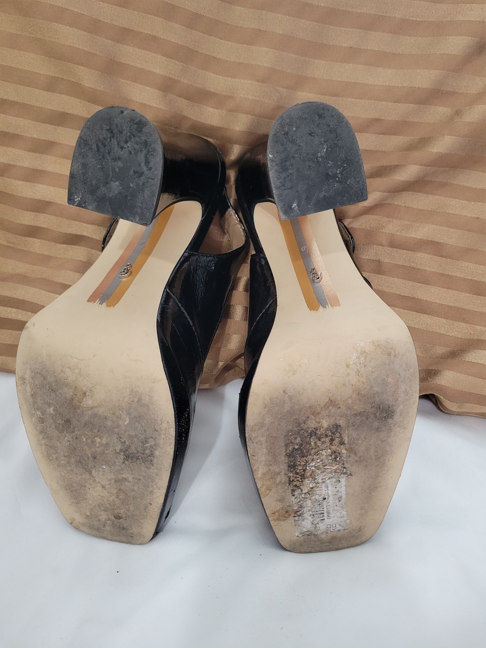 Sam Edelman Black  Slingback Mary Jane Heels with Buckle - Picture 4 of 14